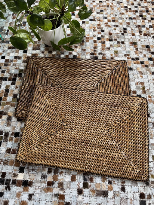 Set Van 2 Rattan / Rotan Placemats