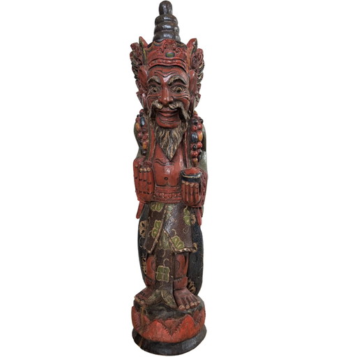 Handgeschnitzte Tempelwächterstatue (Dvarapala)
