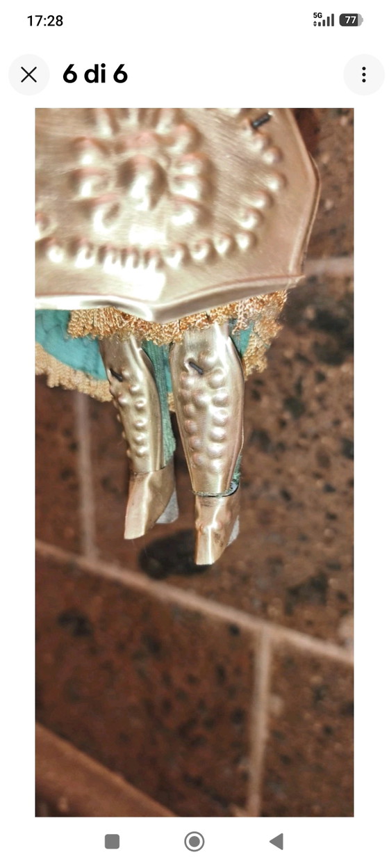 Marionnette sicilienne vintage de 25 cm - Probablement Orlando – Objets déco, Metal, Textile (photo 6 of 6)