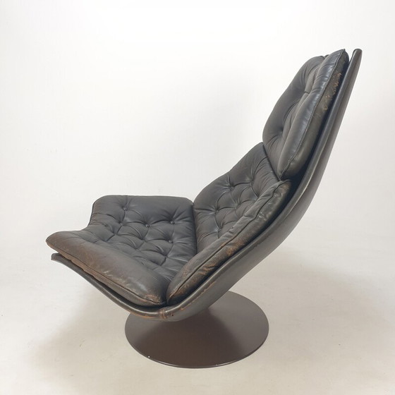 Image 1 of F588 vintage armchair with ottoman by Geoffrey Harcourt for Artifort, 1960