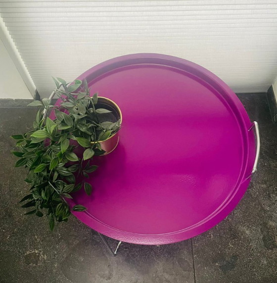 Image 1 of Table à plateau vintage violet Haku Möbel