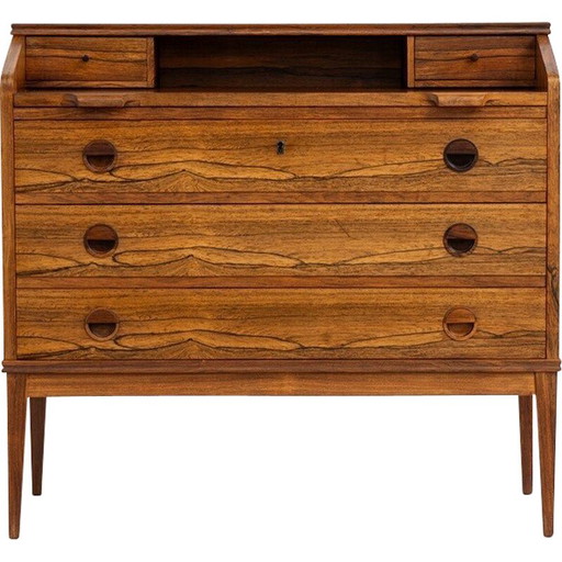 Secretaire vintage in palissandro di Borge Hansen per Riis Antonsen, Danimarca anni '50