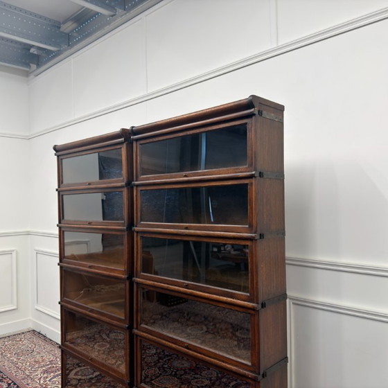 Set di Librerie Antiche Inglesi Originali Globe Wernicke – Vetro, Metallo (photo 10 of 16)