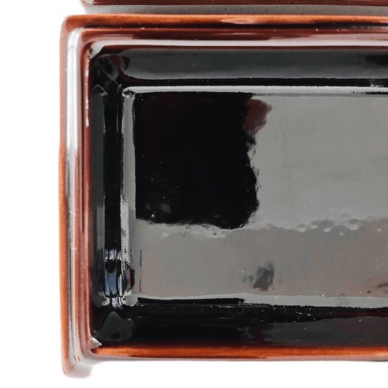 Image 1 of Portagioielli vintage SC3 in ceramica e pelle, Italia, metà secolo, anni '70