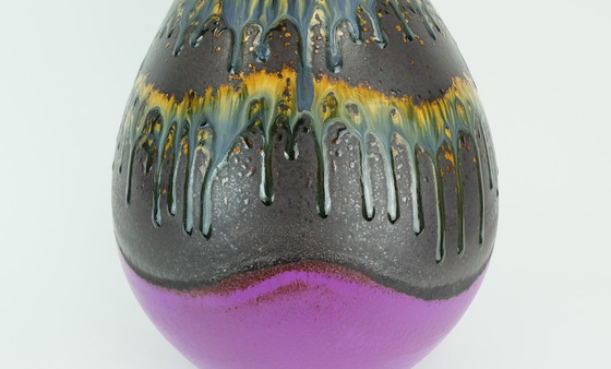 Image 1 of Vaso vintage della Germania occidentale di metà secolo, modello Dumler &amp; Breiden, 122/30, con raro motivo colorato