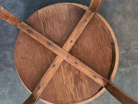 Image 1 of Amsterdam School style side table with star-shaped top