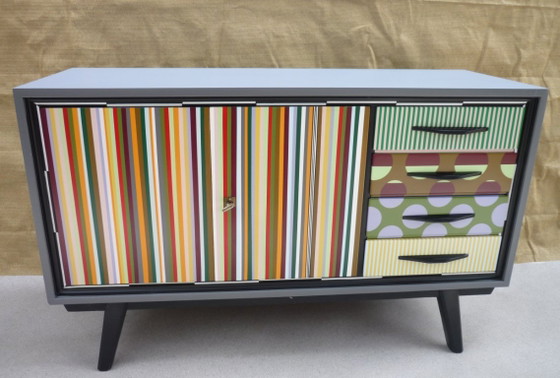 Cassettiera vintage con 2 ante e 4 cassetti – Cassettiere, Wood (photo 6 of 11)