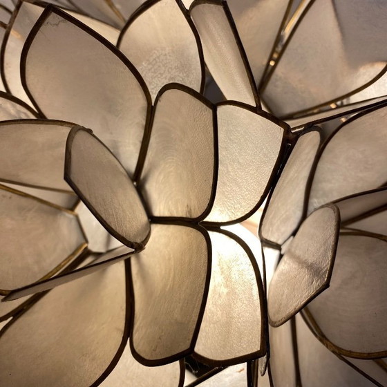 Image 1 of Vintage Rausch capiz ceiling lamp