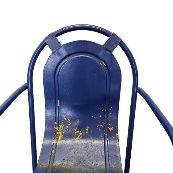 Image 1 of Chaise Stak-a-Bye bleue vintage Harry Sebel