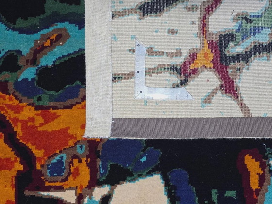 Alfombra Sam Francis SF-312 – Lana de seda anudada a mano sobre algodón – 205 x 290 cm (81 x 114 pulgadas) (photo 7 of 12)