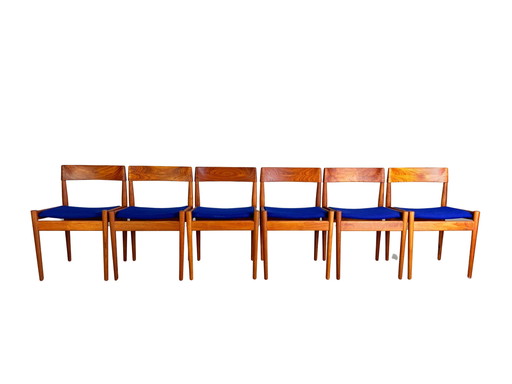 6x Original Grete Jalk Midcentury Stuhl Poul Jeppesens Palisander