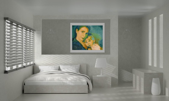 Original Oil Painting Contemporary Art Symbolism Figurative Family Loved Ones – Paintings & Drawings, Canvas (photo 3 of 7)