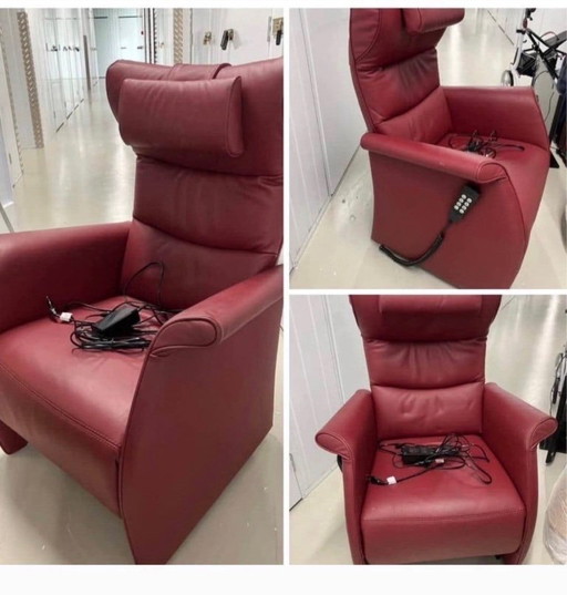 Electric Lift Chair Red Leather – verstelbare relaxstoel (photo 2 of 5)