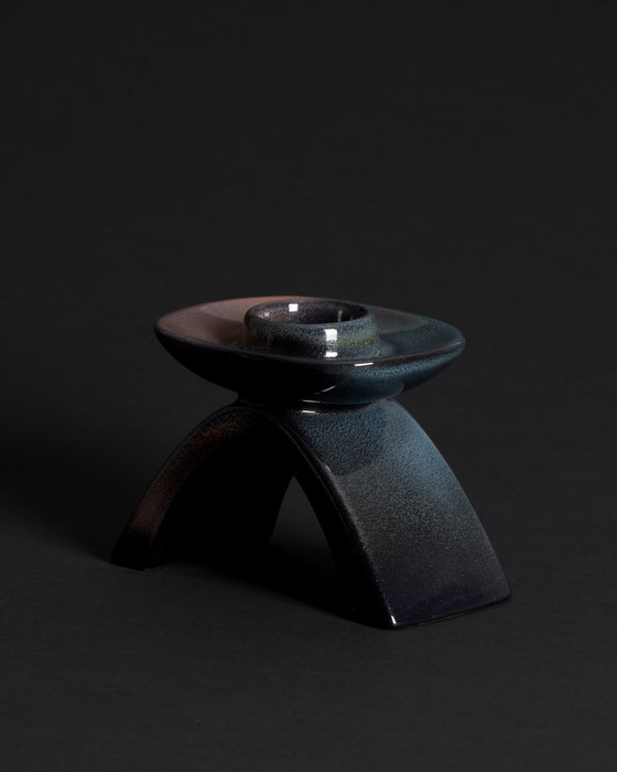 Image 1 of Original Candleholder No. 7345 by Karlsruher Majolika – Mid-Century Modern Ceramic