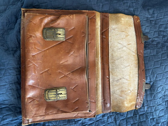 Image 1 of Sac en cuir, vintage, années 1960