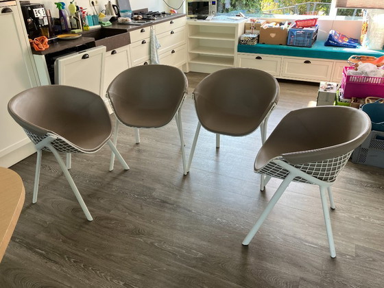 Image 1 of Kobi eetkamerstoel van Alias met leren bekleding 4 stuks