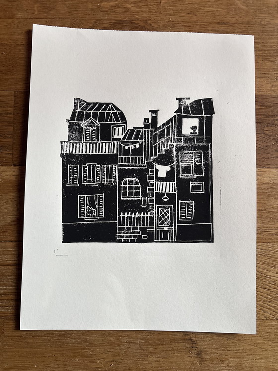 Image 1 of Linolschnitt von Jacques Tati