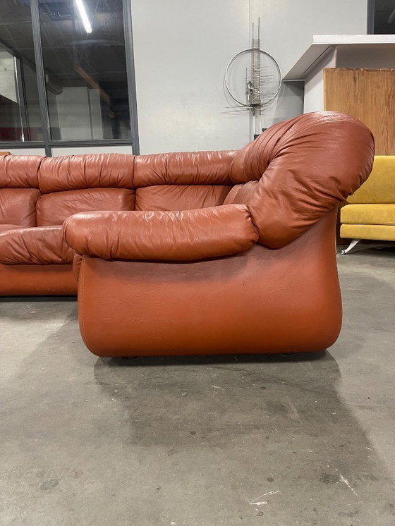Image 1 of 1970’s vintage Italian design modular leather sofa