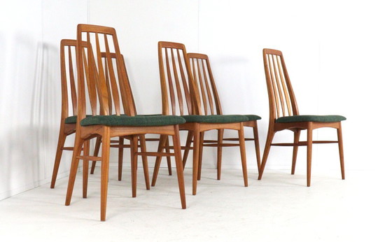 Image 1 of Set of 6 Niels Koefoed Eva dining chairs, vintage upholstered