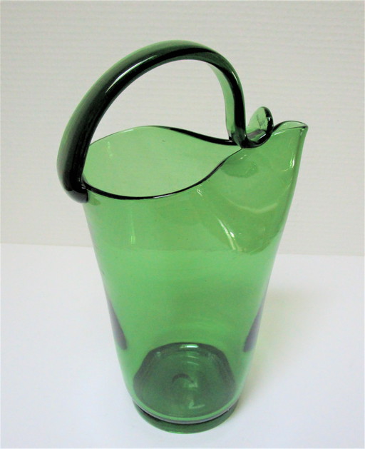 Pitcher empoli blown glass italy year 60
