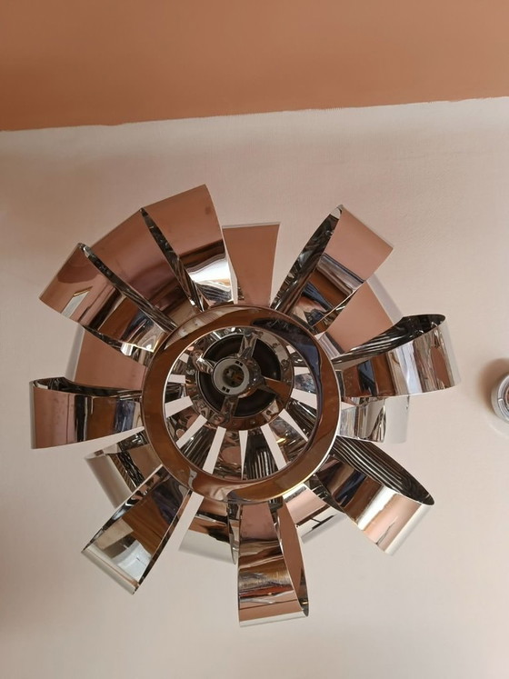2x Pendelleuchten aus verchromtem Metall im Space-Age-Stil (photo 8 of 10)