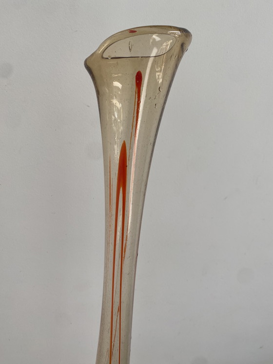 Image 1 of Jarrón XL soplado a mano - Murano glass - vidrio ahumado