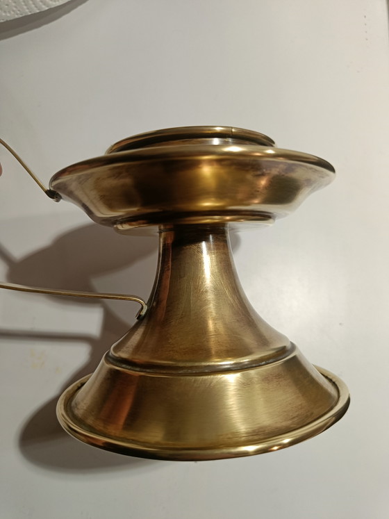 Image 1 of Vintage brass candle holder / tealight stand with handle – Hollywood Regency style