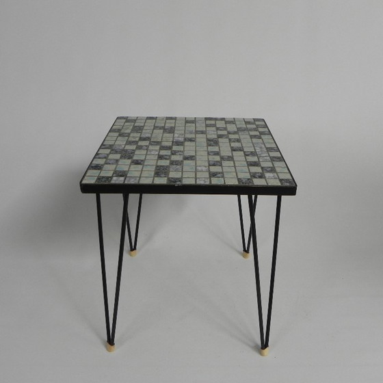 Tavolino con 225 mini piastrelle, anni '50 – Tavolini, Iron, Ceramic (photo 3 of 11)