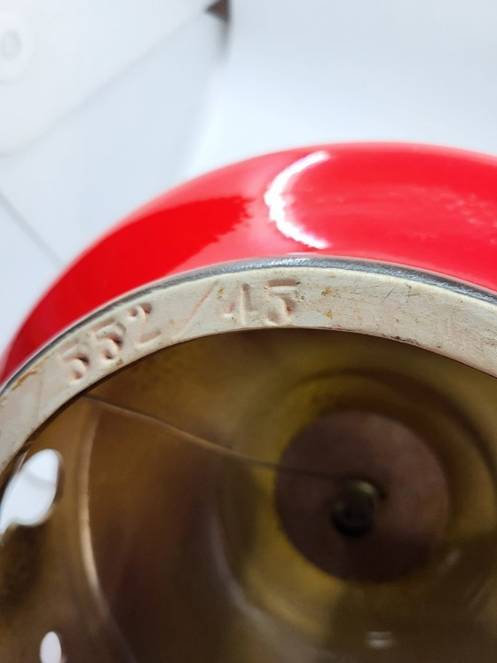 Image 1 of Lampada da terra vintage in ceramica della Germania Ovest, rossa, a doppia illuminazione, anni '70.