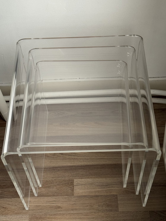 Image 1 of Bought 3 plexiglass side tables at de Bijenkorf