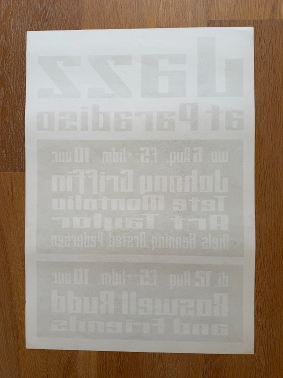 Image 1 of Jazz al Paradiso, agosto 1975, serigrafia vintage, stampata nei Paesi Bassi