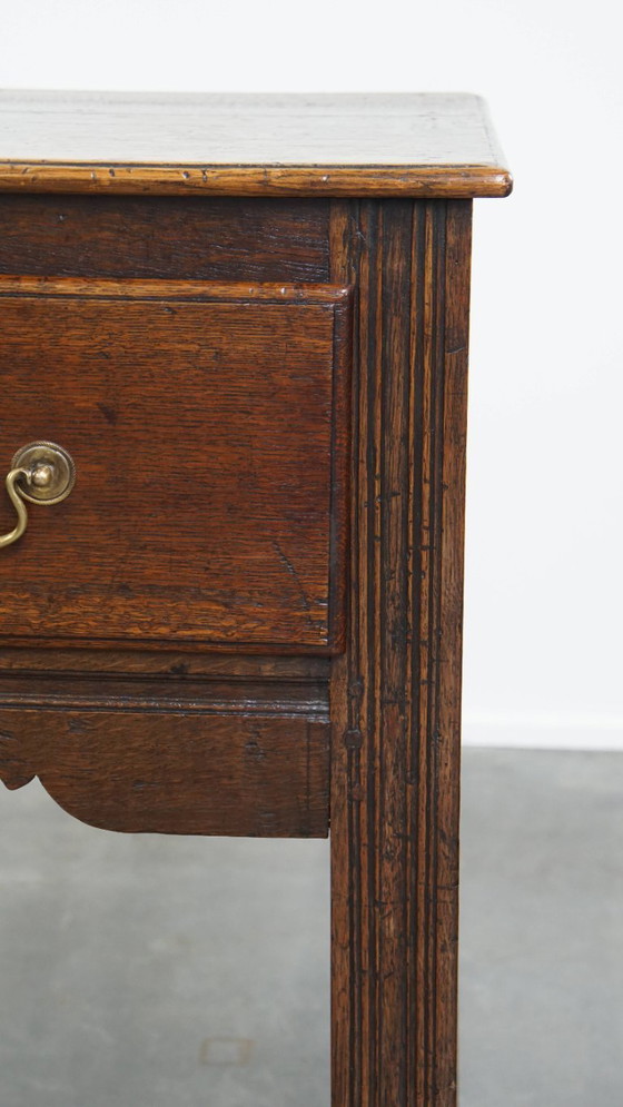 Image 1 of Table d'appoint/meuble de couloir ancien en chêne anglais du 19e siècle