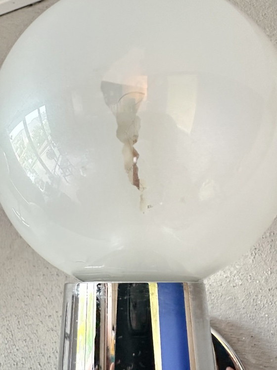 Vintage pair of Wall lights Motoko Ishii, Staff Leuchten, Glass, Chrome, Silver (photo 9 of 11)