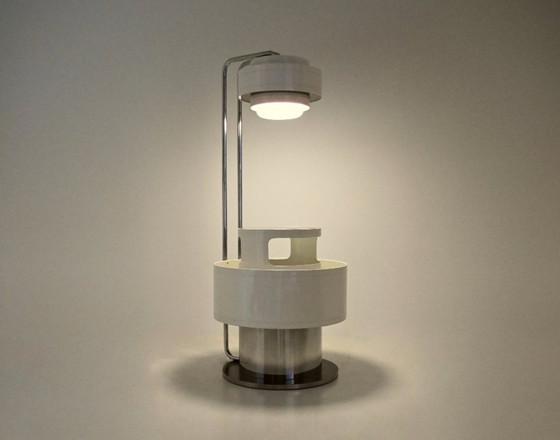 Ensemble de bar attribué à Joe Colombo, années 1960, Meuble bar, Métal, Plastique, Blanc, Modern (photo 2 sur 14)
