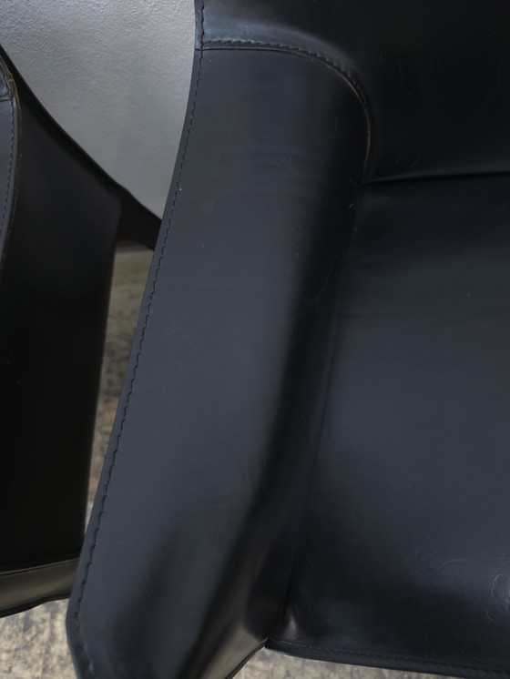Image 1 of 6x Cassina Cab Stühle Lederstühle Sessel Bellini