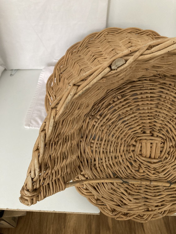 Image 1 of Vintage kinderstoel van rotan uit de jaren 80