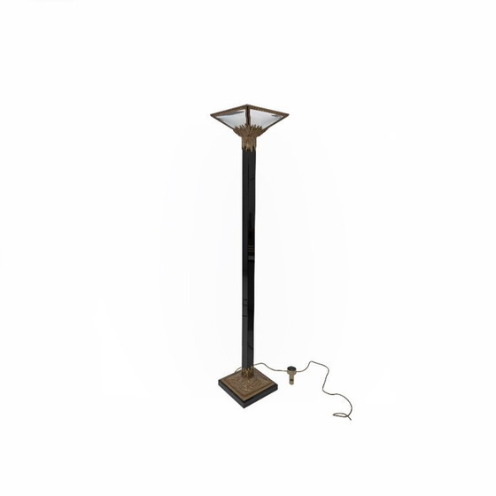 Image 1 of Lampadaire Style Art Déco Gianfranco Frattini par Relco Milano, Italie, 1970s