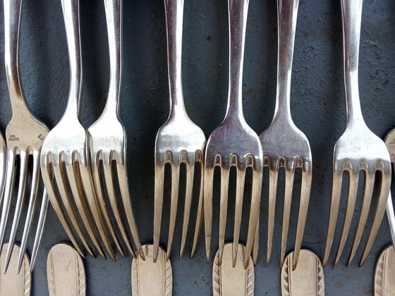 Image 1 of Ménagère de 36 pièces en métal argenté – Orfèvres Argental 