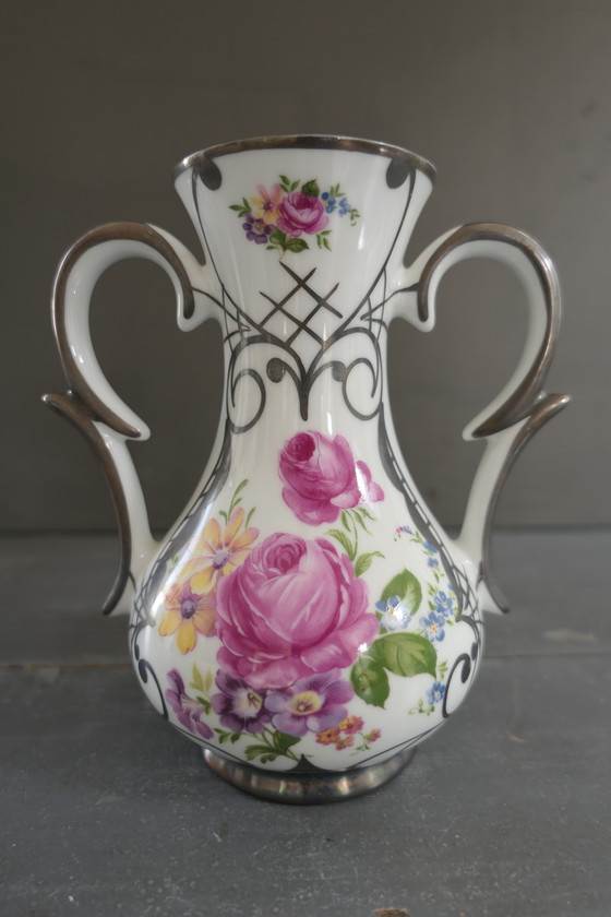 Image 1 of Vintage Bohemia Patent Vase Porcelain