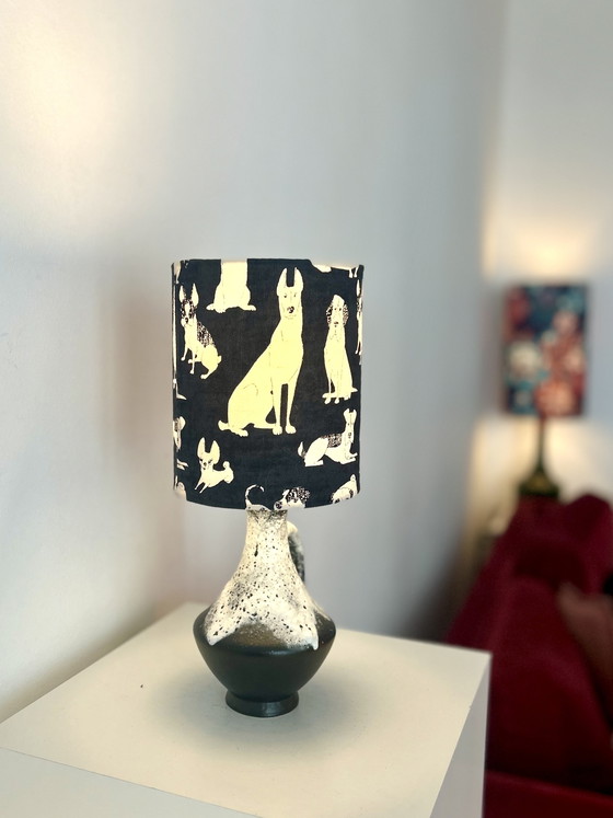 Image 1 of Lampe design rare en faïence d'Allemagne de l'Ouest, fabriquée par Bay Keramik - sans fil, adaptée à une utilisation extérieure