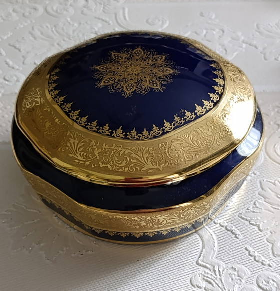 Portagioie in porcellana di Limoges, blu cobalto. – Oggetti decorativi, Porcelain (photo 3 of 11)