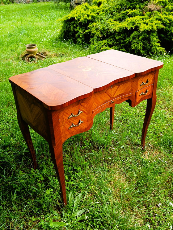 Image 1 of Louis XV style dressing table in marquetry