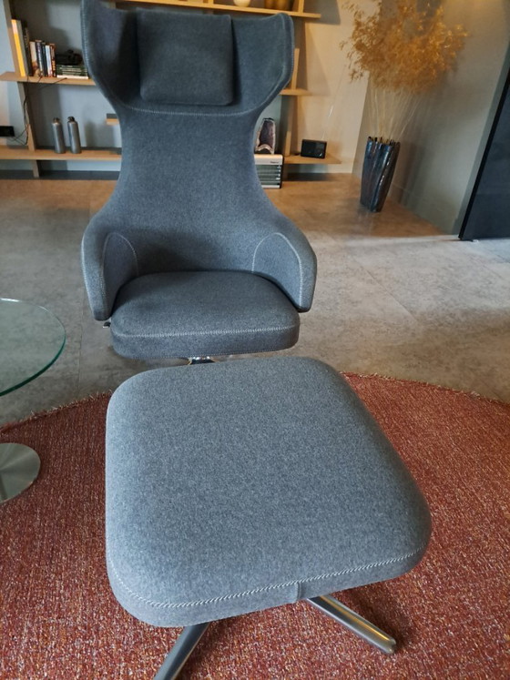 Image 1 of 2x Vitra Sessel - 1x Repos & 1x Repos Grande & 2 Ottemans