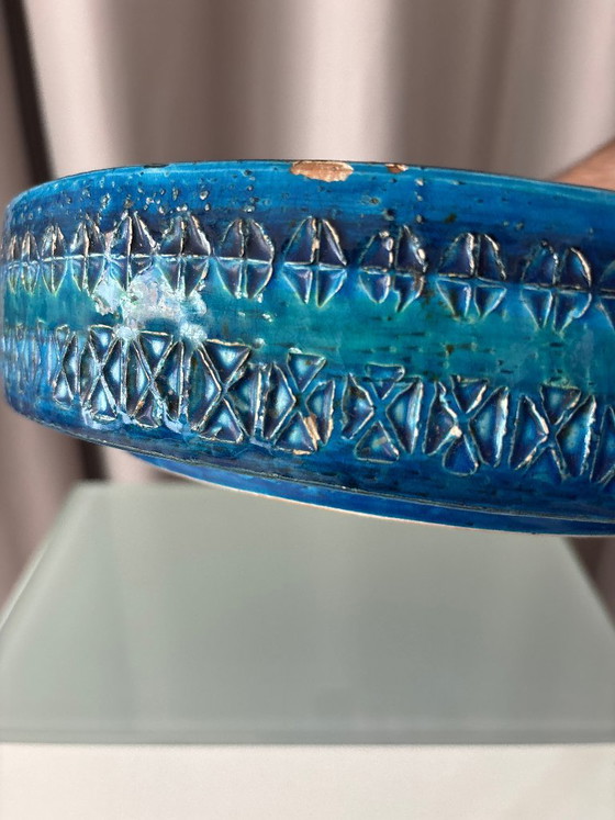 Ceramic bowl, blue, Bitossi, Vintage (photo 10 of 12)