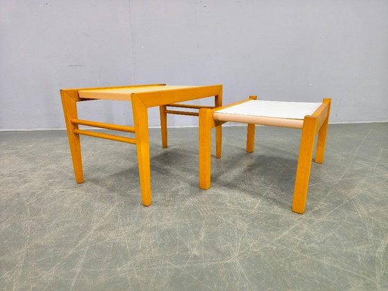 Image 1 of Portavasi in faggio stile metà secolo con piani Umakart, set anni '70