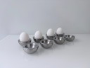 Set van 8 RVS eierdopjes – minimalistisch design