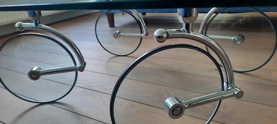 Image 1 of Glass coffee table 'Wheels' by Kare-design