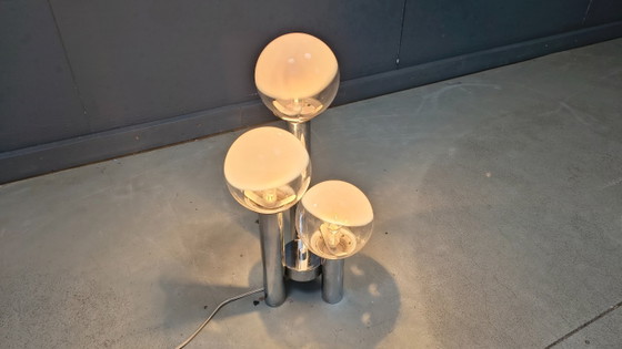 Vintage Table Lamp by Mazzega, 1970s – Metal, Chrome (photo 4 of 11)