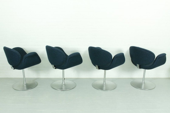 Image 1 of Juego de 4 sillas de comedor giratorias Little Tulip de Pierre Paulin para Artifort, 1965.