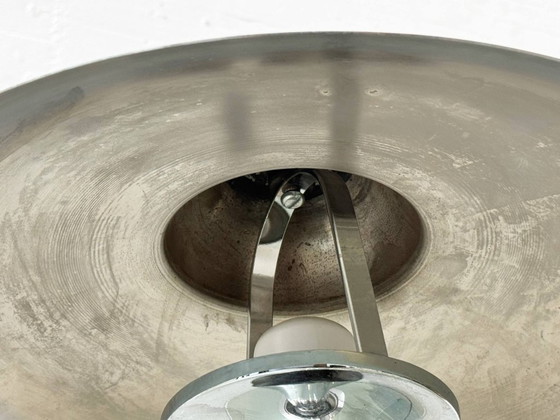 Image 1 of French Art Deco table lamp made of chrome-plated metal, 1930s